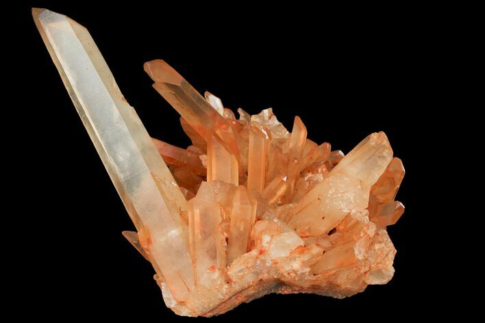 Tangerine Quartz Crystal Cluster - Madagascar #112789